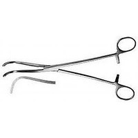 Зажим для почечной  ножки изогнутый